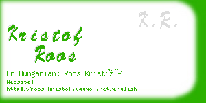 kristof roos business card